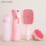 Load image into Gallery viewer, Pink Silicone Scalp Massage Combs Hair Brush
