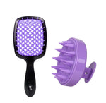 Load image into Gallery viewer, Pink Silicone Scalp Massage Combs Hair Brush
